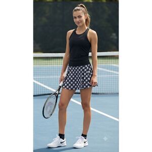 Nike Dri-FIT Gingham Print Athletic Skort Women’s Size Small Black White Tennis
